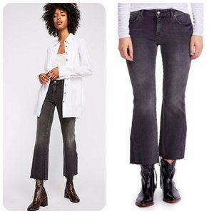 Free People Rita Denim Crop Mid-Rise Flare Jean 28